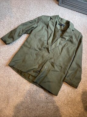 Lioness Olive Green Double-Breasted Blazer Size Small